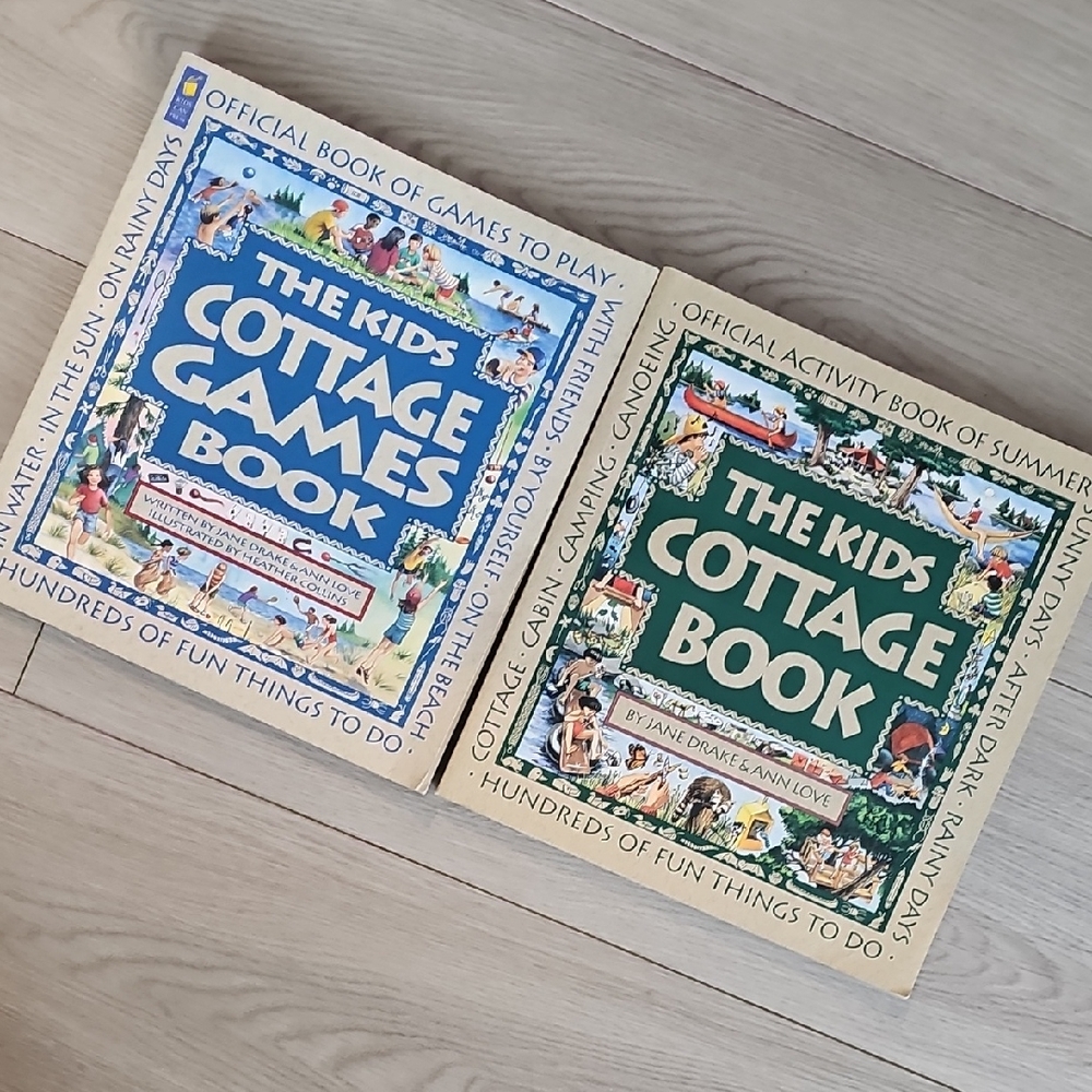 Vintage The‎ Cottage Books - Games To Play Outside, Lot Of 2